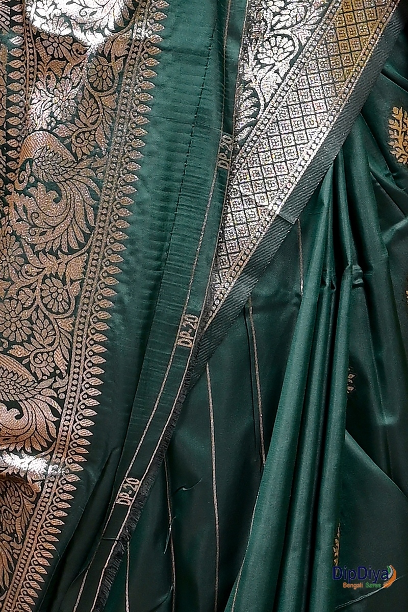 Green Cotton Silk Paromal Kathan Saree (488)